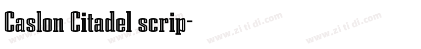 Caslon Citadel scrip字体转换